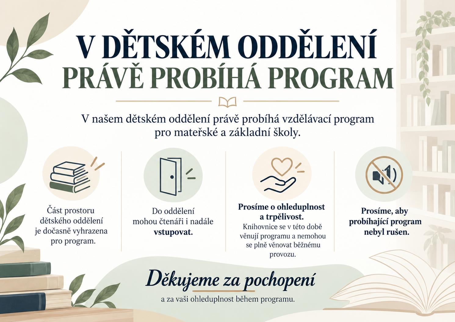 PROGRAM V DĚTSKÉM ODDĚLENÍ